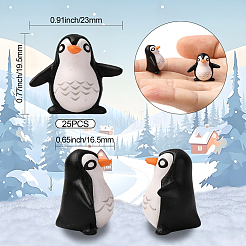 25Pcs Plastic Penguin Display Decorations&nbsp;DJEW-SP0001-19