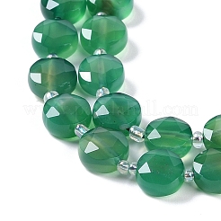 Natural Green Onyx Agate(Dyed & Heated) Beads Strands&nbsp;G-N342-05