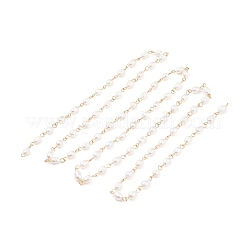 Handmade Natural Freshwater Pearl Beaded Chains&nbsp;AJEW-JB01087