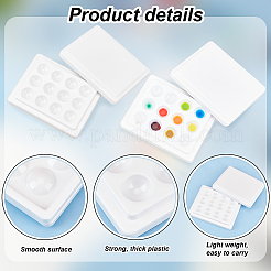 Plastic Imitation Porcelain Watercolor Oil Palette&nbsp;TOOL-WH0053-37