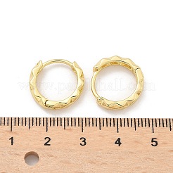 Brass Textured Hoop Earrings&nbsp;EJEW-Z102-40G