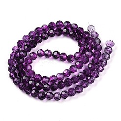 Baking Paint Transparent Glass Beads Strands&nbsp;DGLA-A035-T4mm-A09