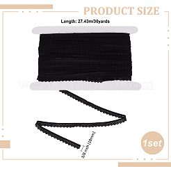 30 Yards Nylon Elastic Wavy Edged Flower Lace Ribbon&nbsp;OCOR-FG0002-79A