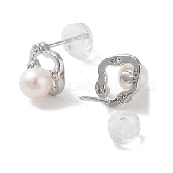 Natural Pearl Stud Earrings for Women&nbsp;EJEW-C082-08P