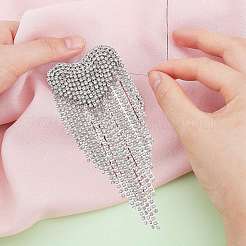 2pcs 2 color Zinc Alloy Rhinestone Cup Chain Shoulder Knot&nbsp;DIY-NB0006-56