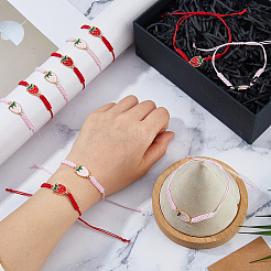 30Pcs 2 Colors Alloy Enamel Charm Bracelets&nbsp;BJEW-DC00024