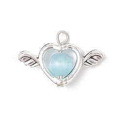 10Pcs Cat Eye with Alloy Pendants&nbsp;PALLOY-JF04278