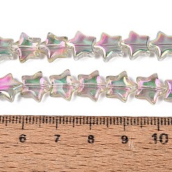 Electroplate Transparent Glass Beads Strands&nbsp;EGLA-N056-04A-A03