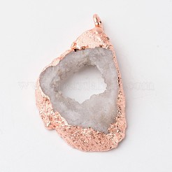 Natural Geode Agate Druzy Slice Pendants&nbsp;G-L461-04