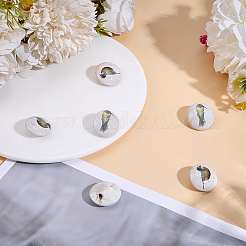 6Pcs 2 Colors Porcelain Buttons&nbsp;BUTT-OC0001-60