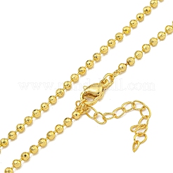 Rack Plating Brass Ball Chain Necklaces for Women&nbsp;NJEW-C059-28G