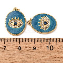 304 Stainless Steel Rhinestone Pendants&nbsp;STAS-U061-28G-03B