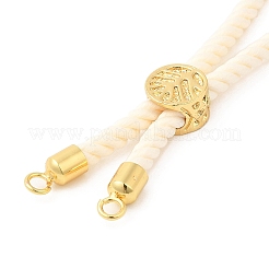 Twisted Nylon Cord Silder Bracelets&nbsp;DIY-B066-03G-20