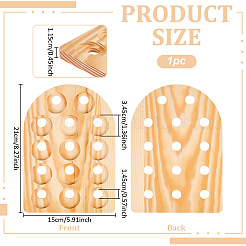1Pc 14-Hole Arch Shaped Wood Coin Display Boards&nbsp;ODIS-FG0002-08