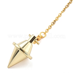 Brass Dowsing Pendulum Big Pointed Cone Pendants&nbsp;KK-H491-06