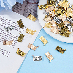 100Pcs 5 Colors Tibetan Style Alloy Pendants&nbsp;FIND-HS0001-76