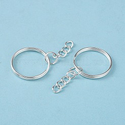 Silver Color Plated Iron Split Key Rings&nbsp;X-IFIN-H047-S