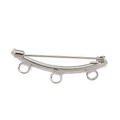 Brass Curved Tube Safety Pins Findings&nbsp;KK-CBA61B8-02P