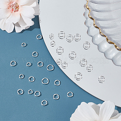 300Pcs 3 Styles Rack Plating Brass Open Jump Rings&nbsp;KK-BBC0023-05S