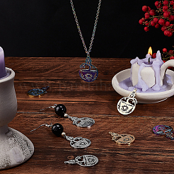 18Pcs 3 Colors 304 Stainless Steel Pendant&nbsp;STAS-DC0012-34