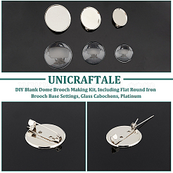 DIY Blank Dome Brooch Making Kit&nbsp;DIY-UN0004-73