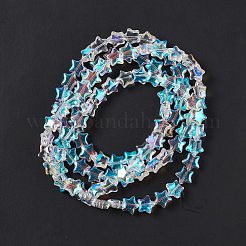 Transparent Electroplate Glass Beads Strands&nbsp;EGLA-E030-01J