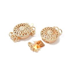 Rack Plating Flower Brass Box Clasps&nbsp;KK-Q183-100G