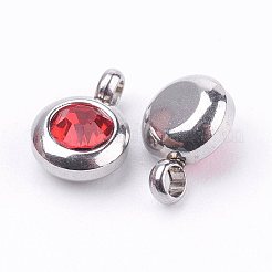 Trendy Original Color 304 Stainless Steel Grade A Rhinestone Charms&nbsp;RB-N030-01E