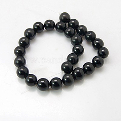 Synthetic Black Stone Beads Strands&nbsp;G-G088-12mm