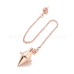 Brass Cable Chain Pointed Dowsing Pendulums&nbsp;HJEW-D004-04RG