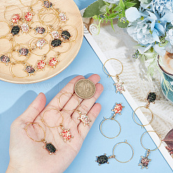 6 Sets Alloy Enamel Wine Glass Charms&nbsp;AJEW-HY0001-49