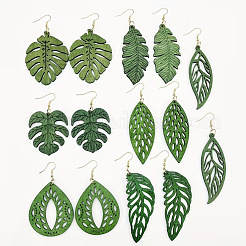Wood Dangle Earrings for Women&nbsp;WGE9009-01