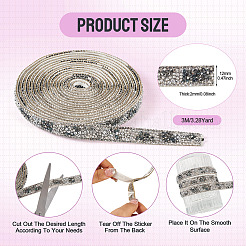 Hotfix Rhinestone Ribbon Trimming&nbsp;DIY-TAC0051-002E-1
