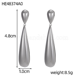 304 Stainless Steel Stud Dangle Earrings&nbsp;STAS-OY010-64P