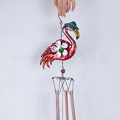 1Pc Flamingo Shapes Spray Painted Iron Wind Chimes&nbsp;HJEW-GA0001-11