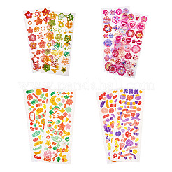 6 Styles Laser Plastic Stickers&nbsp;AJEW-TA0001-62