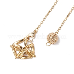 Stainless Steel Braided Chain Macrame Pouch Empty Stone Holder Dowsing Pendulums&nbsp;PALLOY-JF02737-01