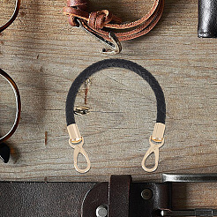 CutHollow 2Pcs Braided Round PU Leather Bag Straps Bag Handles&nbsp;FIND-CL0001-02B