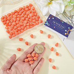 100Pcs Dyed Synthetic Coral Beads&nbsp;CORA-SC0001-19B