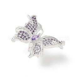 Brass Micro Pave Clear Cubic Zirconia Pendants&nbsp;KK-A236-07S