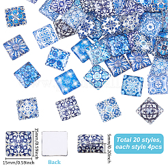 4 Bags Glass Cabochons&nbsp;GGLA-PH0001-75B