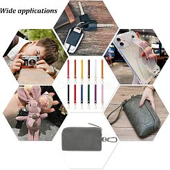 12Pcs 12 Colors PU Leather Wrist Strap Keychains&nbsp;KEYC-CA0001-19