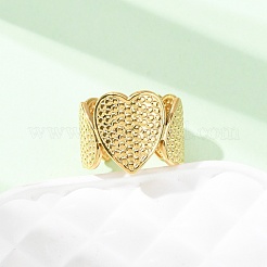 304 Stainless Steel Open Cuff Rings for Women&nbsp;RJEW-K309-01G