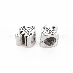 Tibetan Style Alloy European Beads Rhinestone Settings&nbsp;TIBEB-N007-002