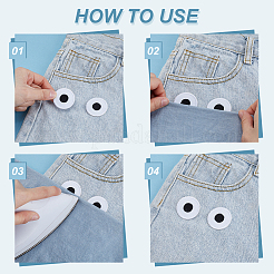20Pcs Eyes Polyester Embroidery Iron on/Sew on Patches&nbsp;DIY-GA0010-06A-01