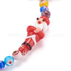 Handmade Lampwork Beaded Mobile Straps for Christmas&nbsp;HJEW-JM00446-01