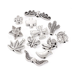 120Pcs 12 Style Tibetan Style Alloy Beads&nbsp;FIND-CW0001-23