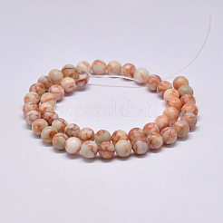 Natural Red Netstone Beads Strands&nbsp;G-F352-8mm