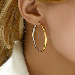Vintage Stainless Steel Hoop Earrings&nbsp;ZA9910
