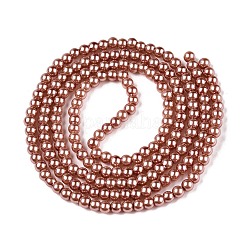 Baking Paint Pearlized Glass Pearl Round Bead Strands&nbsp;HY-Q003-4mm-50-A